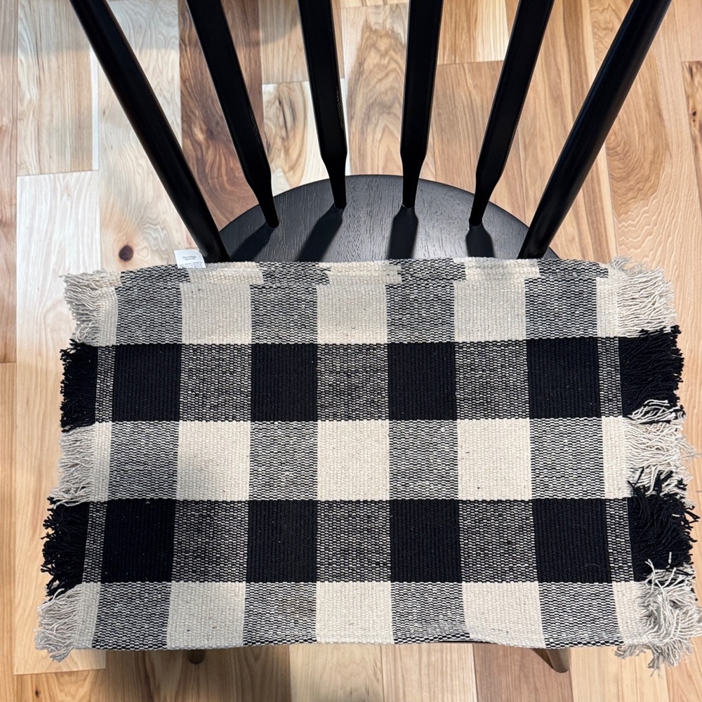 Pier 1 Black and Cream Striped Placemat Set of 10